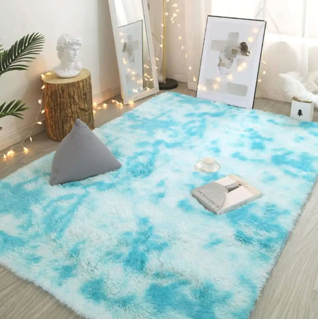 Plush carpet living room Decoration Gray bedroom carpet Fluffy Mat for hallway Non-slip Hair Rugs Bedside designs room Mat