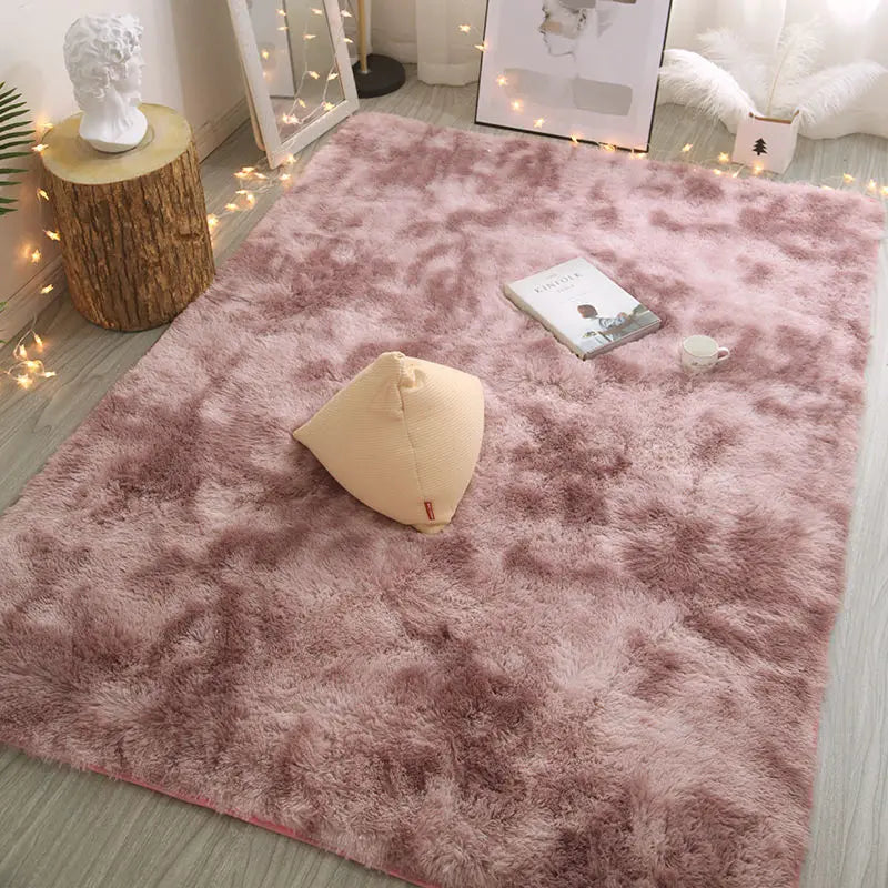 Plush carpet living room Decoration Gray bedroom carpet Fluffy Mat for hallway Non-slip Hair Rugs Bedside designs room Mat