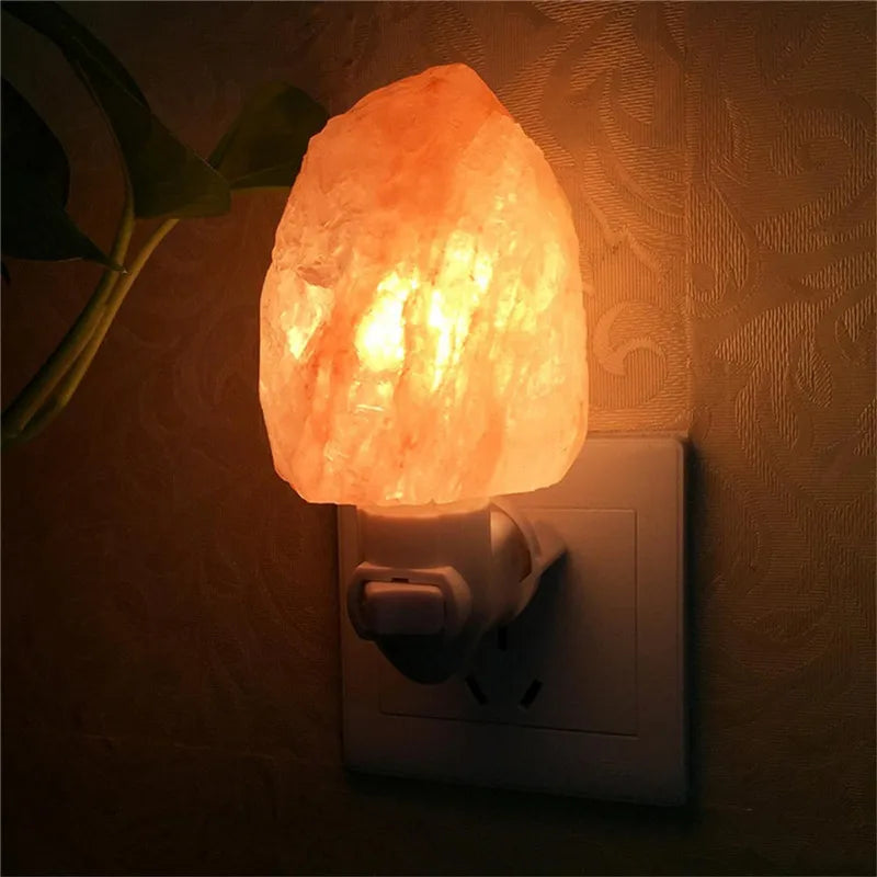 Natural Himalayan Wall Night Light LED Warm Crystal Hand Carved Bedside Salt Lamp for Bedroom Home Room Decoration 방꾸미기 아이