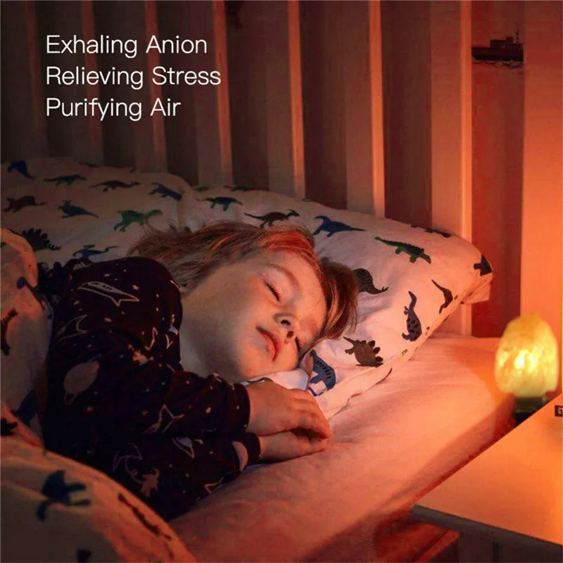 Natural Himalayan Wall Night Light LED Warm Crystal Hand Carved Bedside Salt Lamp for Bedroom Home Room Decoration 방꾸미기 아이