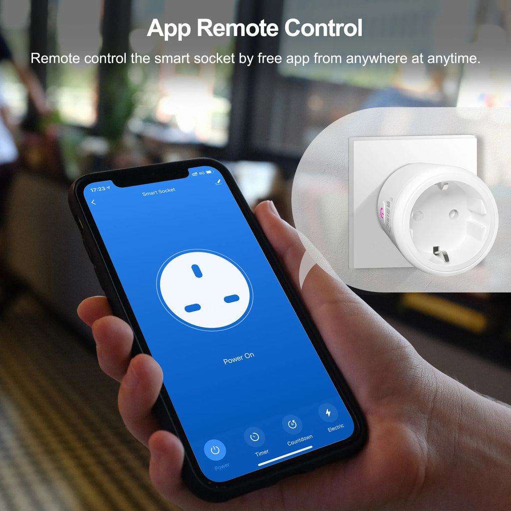 20A Tuya WiFi/ZigBee Smart Plug EU with Power Monitor Smart Life App Remote Control Socket Outlet Works with Alexa Google Home