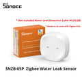 SONOFF SNZB-05P Zigbee 3.0 Water Leak Sensor Leaking and Dripping Detection Real-time Alerts Support Home Assistant Google Alexa
