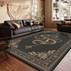 French Retro Style Creative Living Room Carpet Floral Pattern Kitchen Corridor Bedroom Mat Home Decoration Easy Care Sofa Rug