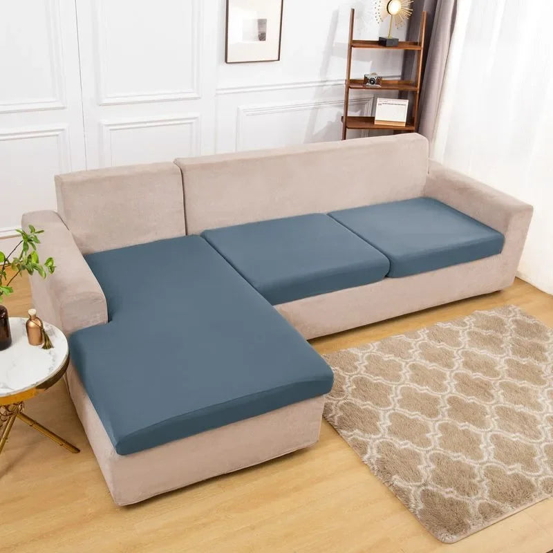 New Summer Silk Spandex Seat Cover Sofa Cushion Pad Protect Living Room Couch Slipcover 1 2 3 4 Seater Sofa Seat Covers