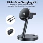 Toocki Qi2.2 Magnetic Wireless Charger 25W Fast Charging 3-in-1 Desktop Wireless Charger For iPhone 15 16 17 Apple Watch Earbuds