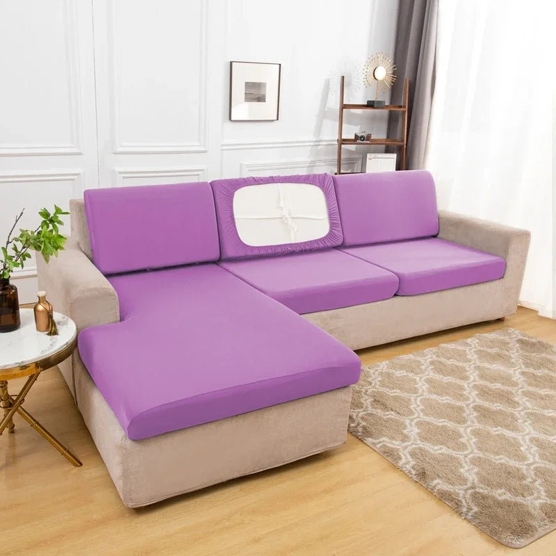 New Summer Silk Spandex Seat Cover Sofa Cushion Pad Protect Living Room Couch Slipcover 1 2 3 4 Seater Sofa Seat Covers