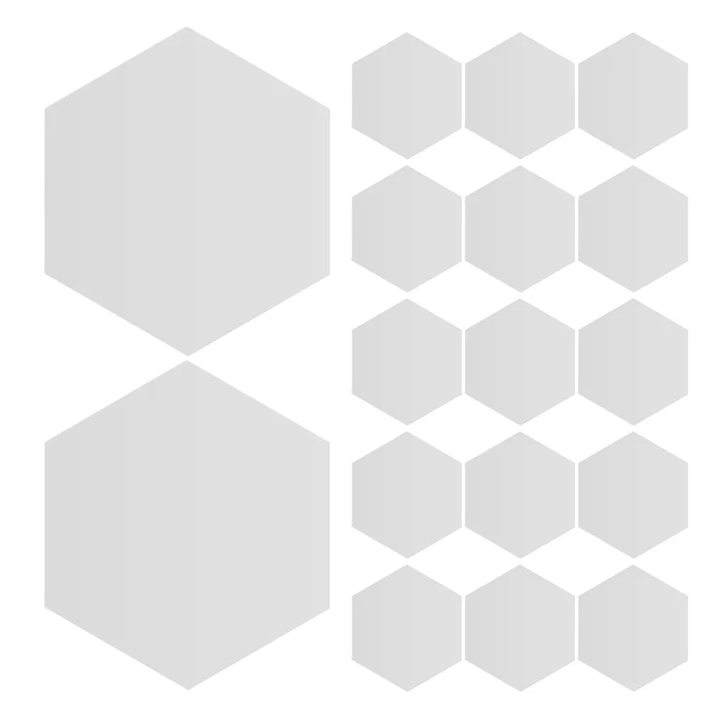 48Pcs Hexagon Self Adhesive Mirror Wall Stickers Acrylic Geometric Peel Stick Tiles for Living Room Bedroom Bathroom Decor