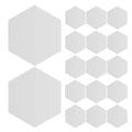 48Pcs Hexagon Self Adhesive Mirror Wall Stickers Acrylic Geometric Peel Stick Tiles for Living Room Bedroom Bathroom Decor