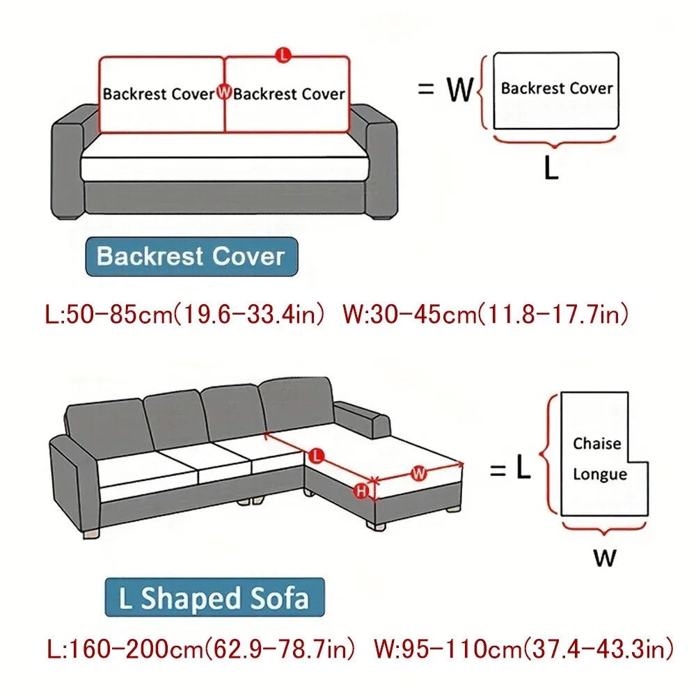 Jacquard Pure Sofa Covers Polar Fleece Stretch Sofa Seat Covers Removable Couch Case Furniture Protector Chaise Lounge Home