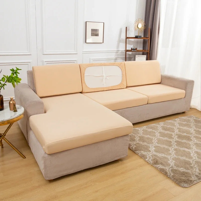 New Summer Silk Spandex Seat Cover Sofa Cushion Pad Protect Living Room Couch Slipcover 1 2 3 4 Seater Sofa Seat Covers