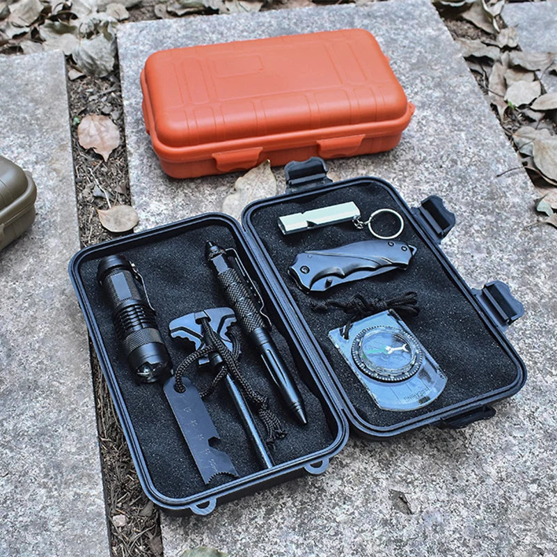 Large Tool Outdoor Survival Kit Box Shockproof And Pressure Proof Waterproof And Fall Proof Sealed Box Wild Survival Storage Box