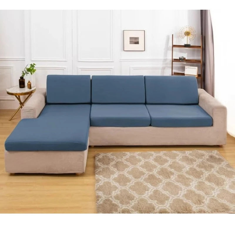 New Summer Silk Spandex Seat Cover Sofa Cushion Pad Protect Living Room Couch Slipcover 1 2 3 4 Seater Sofa Seat Covers