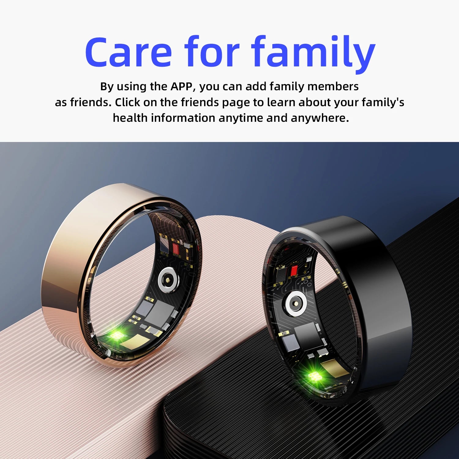 2026 New smart ring equipped with healthmonitor， sleep monitor, men's and women's waterproof multifunctional sports ring