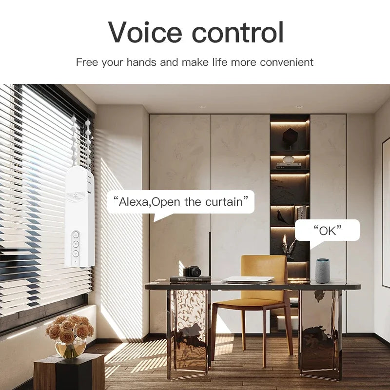 Tuya Zigbee Smart Blind Motor Automatic Electric Roller Shutter Shadows Robot App Control Lifting Curtain Opening Closing Driver