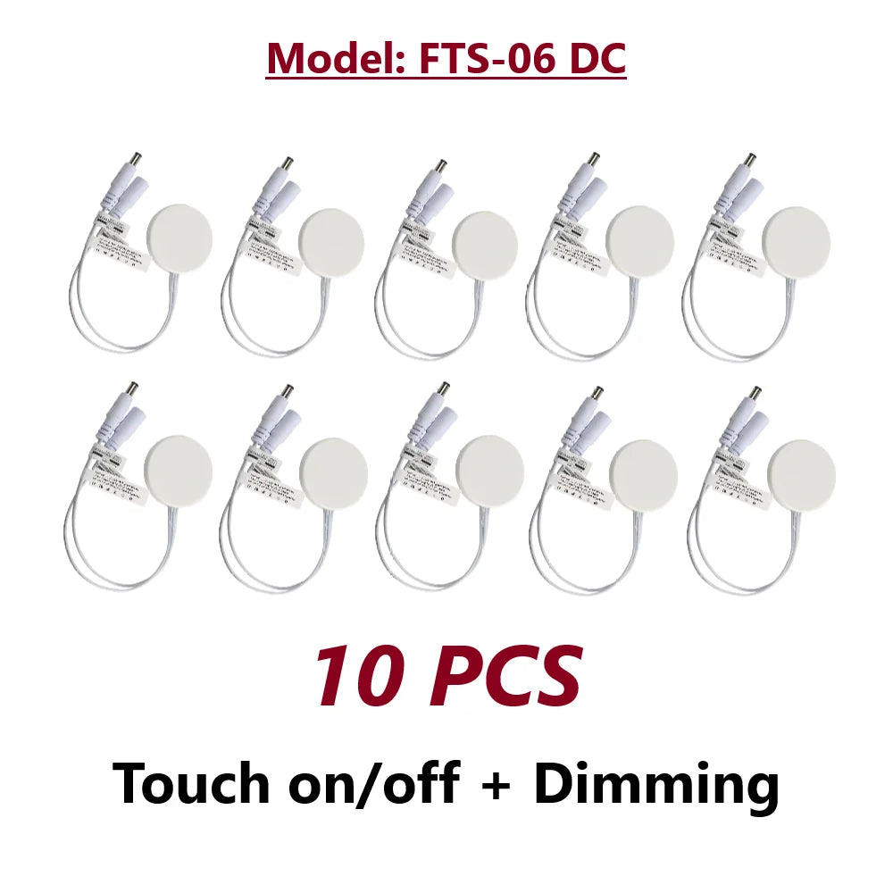 DC12V 24V Wood Panel LED Touch Sensor Dimmer Switch 5A 60W Hidden Surface Switch For LED Light Strip Touch Switch