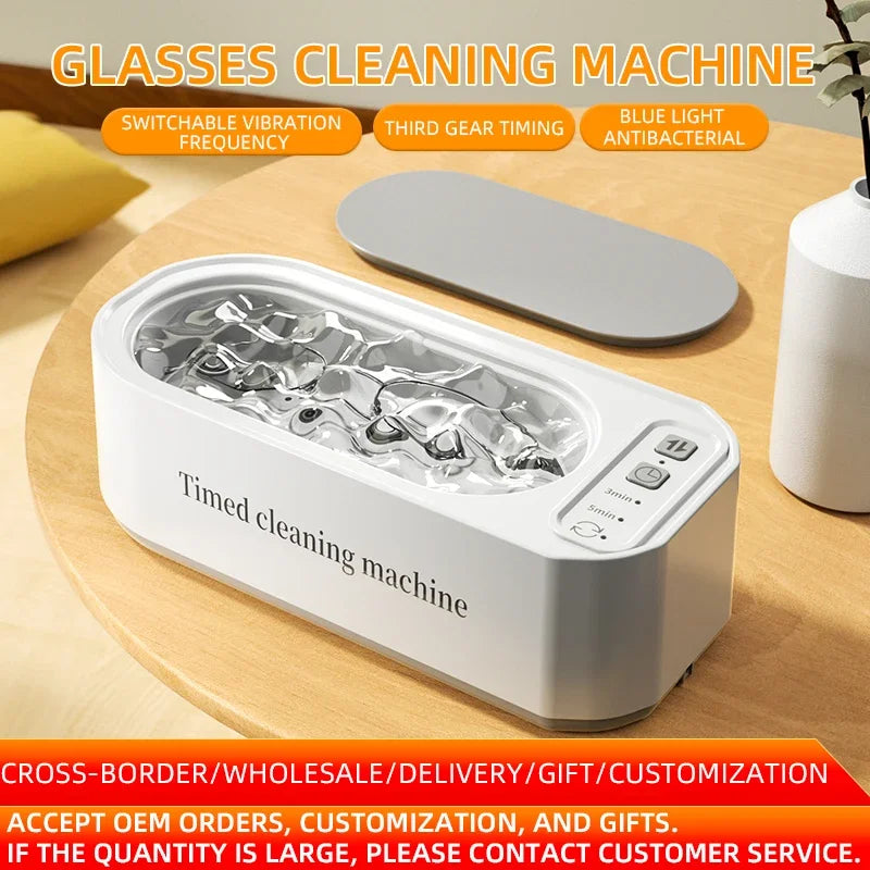 250mAh Ultrasound Timed jewelry Glasses toothbrush Cleaning Machine 3 Gear 360° High Frequency Ultrasonic Deep Cleaning 2026