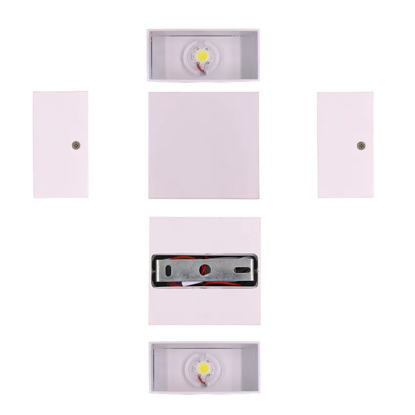 IP65 Waterproof 6W 12W indoor outdoor Led Wall Lamp modern Aluminum Adjustable Surface Mounted Cube Led Garden Porch Light