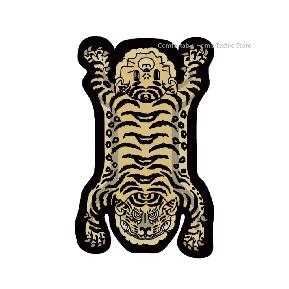 Carpet Living Room Cute Cartoon Tiger Decor Carpets Children Bedroom Bedside Large Area Rug Home Decoration Cloakroom Foot Mat