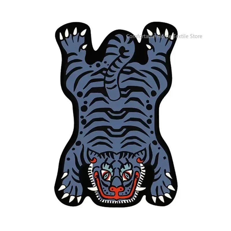 Carpet Living Room Cute Cartoon Tiger Decor Carpets Children Bedroom Bedside Large Area Rug Home Decoration Cloakroom Foot Mat