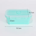 Collapsible Silicone Food Storage Container,Bento Lunch Boxes For Kitchen, Microwave Safe. Foldable Design Saves Your Space.