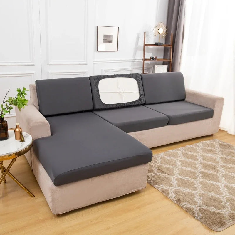 New Summer Silk Spandex Seat Cover Sofa Cushion Pad Protect Living Room Couch Slipcover 1 2 3 4 Seater Sofa Seat Covers