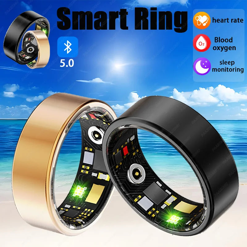 2026 New smart ring equipped with healthmonitor， sleep monitor, men's and women's waterproof multifunctional sports ring