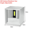 IP65 Waterproof 6W 12W indoor outdoor Led Wall Lamp modern Aluminum Adjustable Surface Mounted Cube Led Garden Porch Light