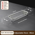 Stainless Steel Special Drain Basket Kitchen Sink Telescopic Sink Drain Rack Multi-functional Tableware Dishes Drain Rack