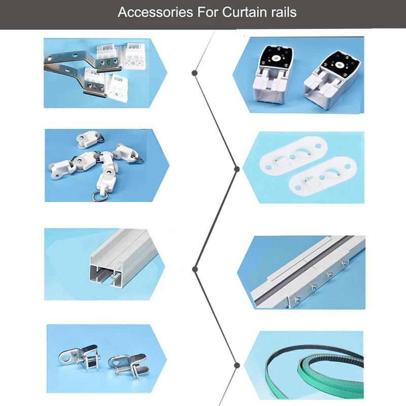 Customizable Super Silent Electric Curtain Track Rail for Aqara Tuya Wifi/Zigbee Dooya 82 Motor Smart Home Curtains Rod Cornice