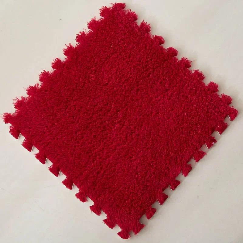 30X30cm DIY Jigsaw Shaggy Carpet Living Room Bedroom Soft Floor Area Rug Children Kids Magic Patchwork Plush Mat Baby Play Mats