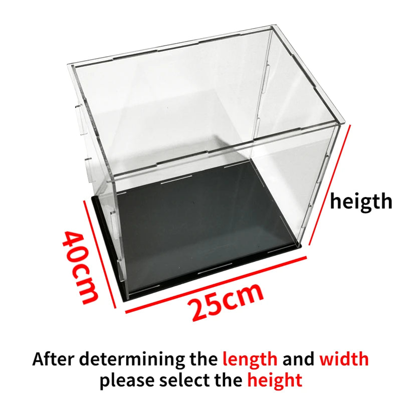 Assemble Acrylic Display Case Clear Display Box For Collection Figures Dustproof Storage Box Organizer For Car,Toy,Doll Cabinets