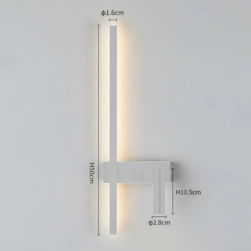 Wall lamp Nordic modern black and white minimalist living room sofa background wall decorative lamp light luxury bedroom bedside