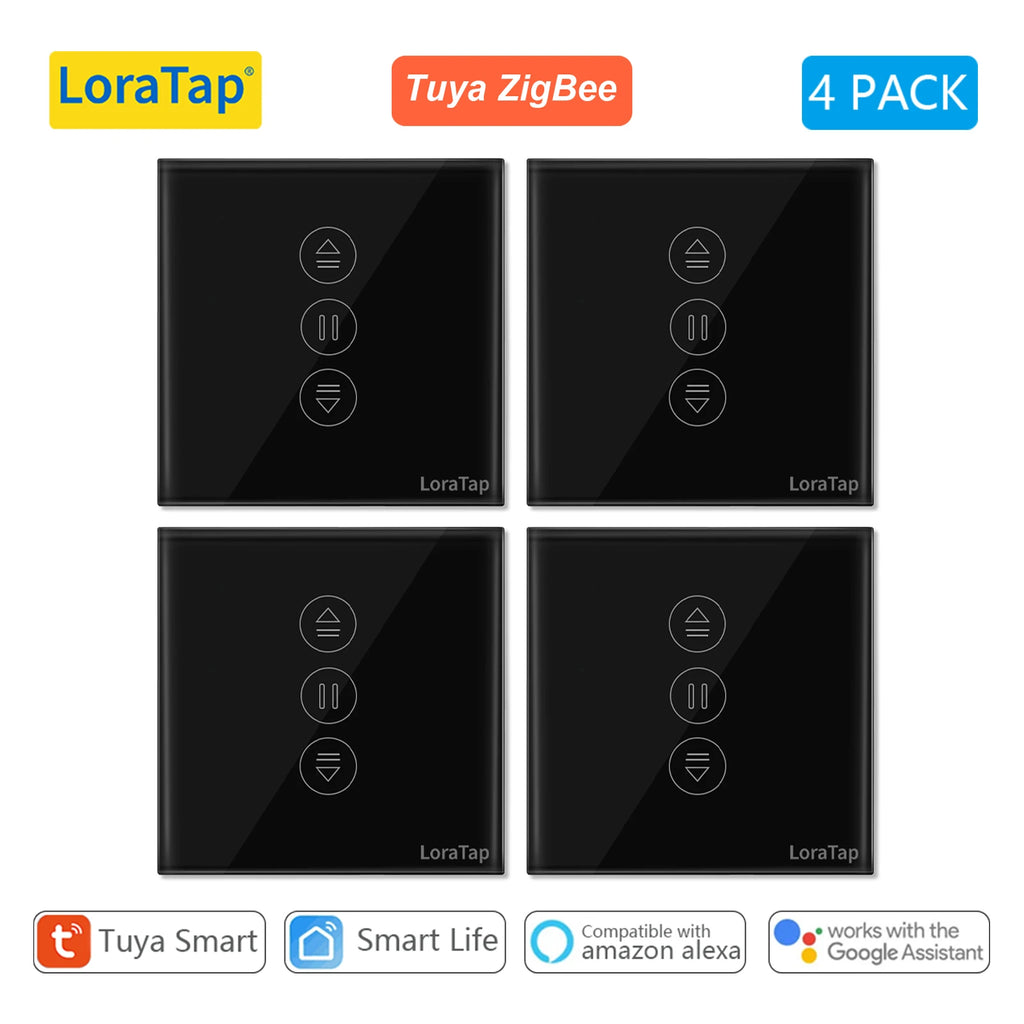 LoraTap ZigBee Curtains Roller Shutters Blinds Switch Control Connected Motor Google Home Alexa Electric Window Tuya Smart Life