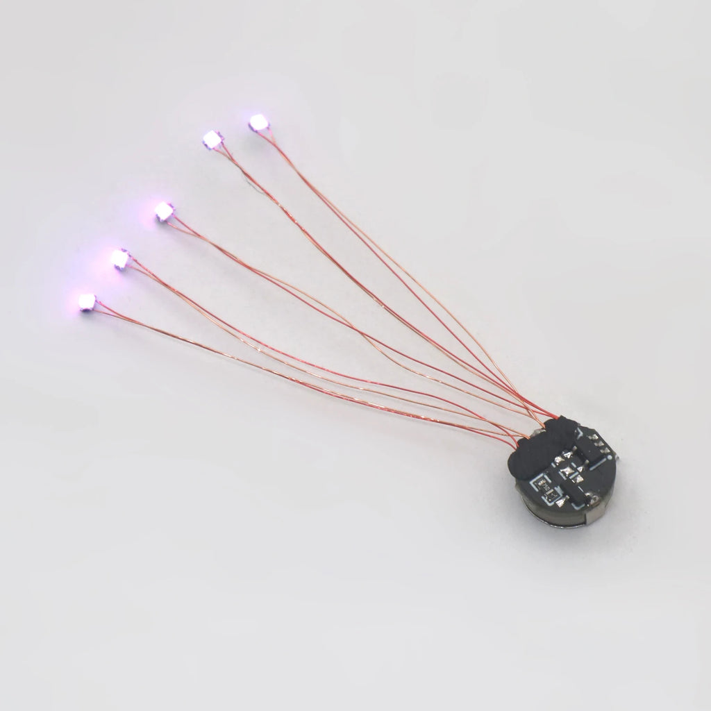 Magnetic control lamp Wired 5cm Led Magnetron Light Model w Battery Diy Car Toys Lighting Making Diorama Materials Gunda Robots
