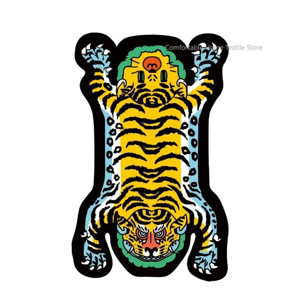 Carpet Living Room Cute Cartoon Tiger Decor Carpets Children Bedroom Bedside Large Area Rug Home Decoration Cloakroom Foot Mat