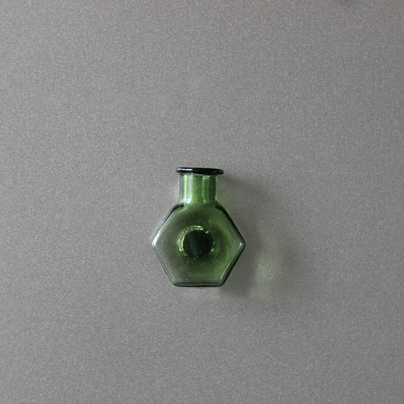 Mini Glass Vase Fridge Magnet DIY Porcelain Vase Flowers Refrigerator Message Sticker Plant Magnet Green Gift Kitchen