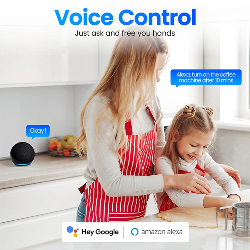 Zigbee Smart Plug 16A UK Socket Works With Alexa Google Home Energy Monitor Timer Remote Control for Electrical Sockets Tuya APP
