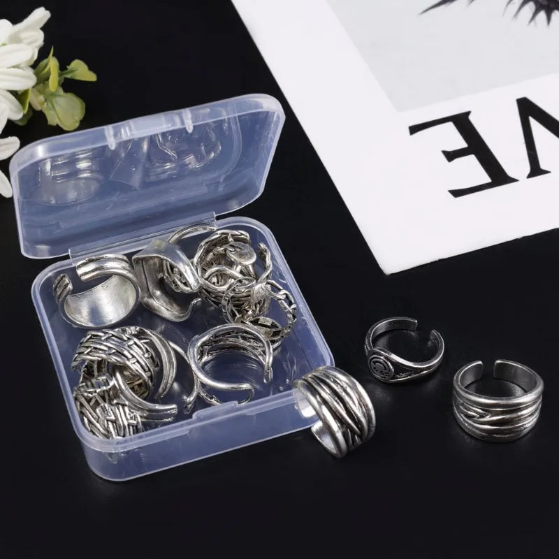 20/1x Plastic Containers Clear Small Storage Box with Hinged Lid for Small Items Crafts Jewelry Tabletop Storage Accessories