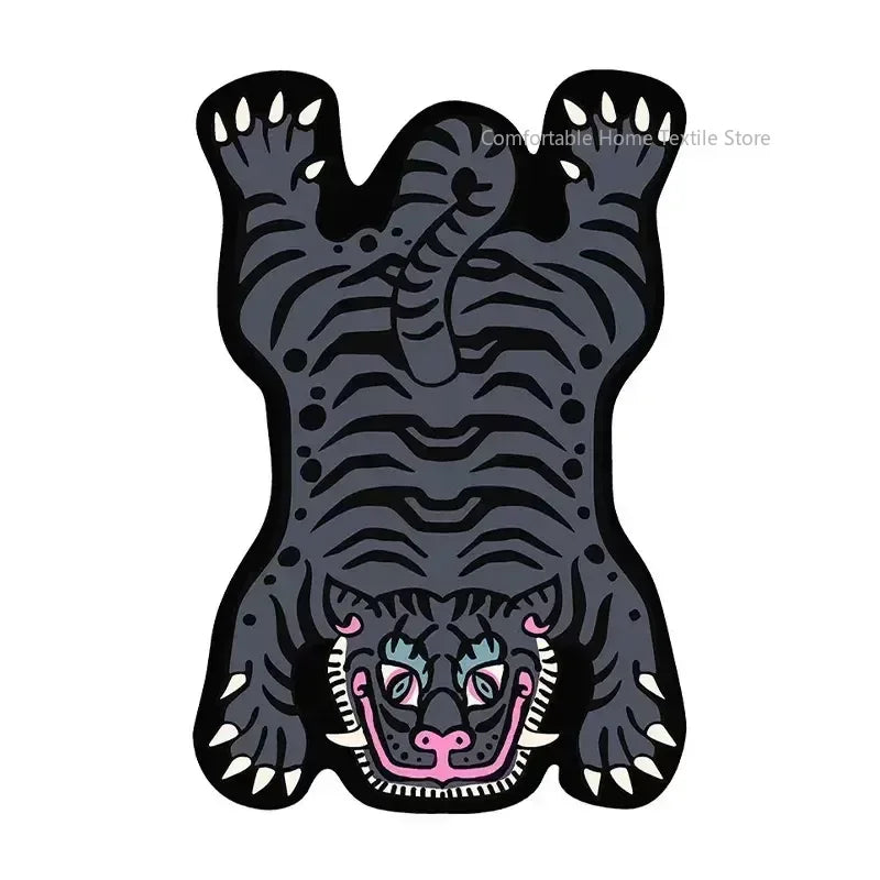 Carpet Living Room Cute Cartoon Tiger Decor Carpets Children Bedroom Bedside Large Area Rug Home Decoration Cloakroom Foot Mat
