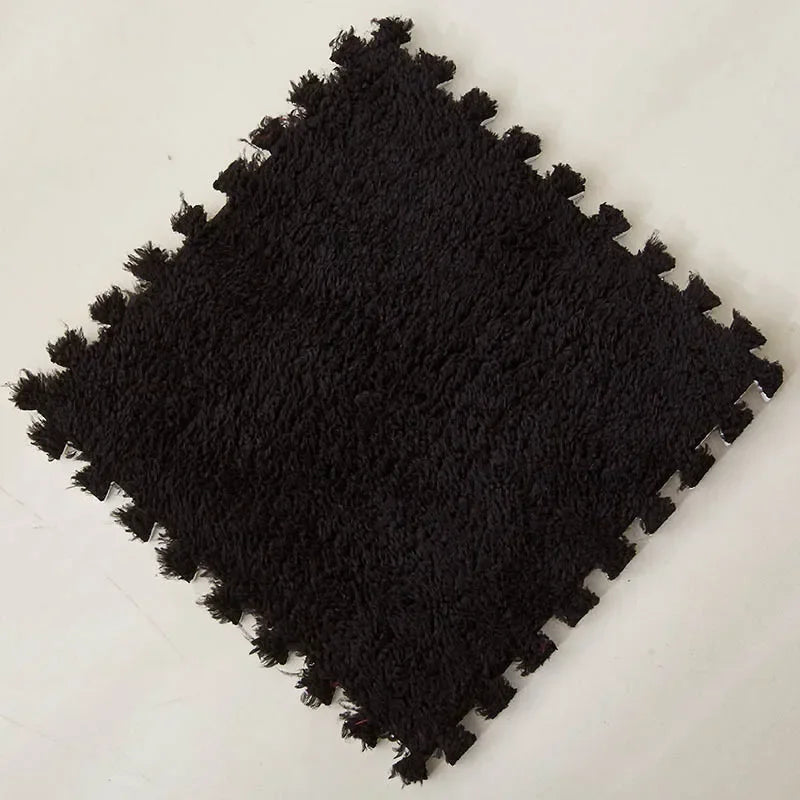 30X30cm DIY Jigsaw Shaggy Carpet Living Room Bedroom Soft Floor Area Rug Children Kids Magic Patchwork Plush Mat Baby Play Mats