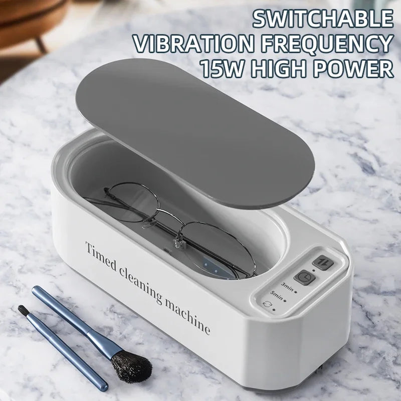 250mAh Ultrasound Timed jewelry Glasses toothbrush Cleaning Machine 3 Gear 360° High Frequency Ultrasonic Deep Cleaning 2026