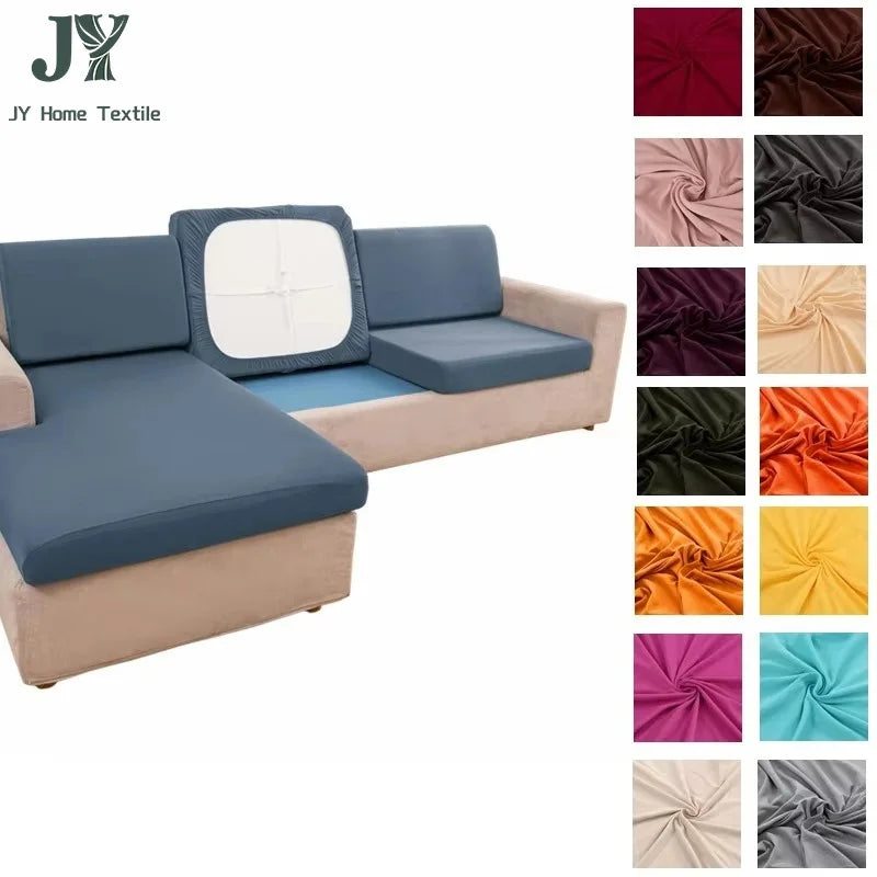 New Summer Silk Spandex Seat Cover Sofa Cushion Pad Protect Living Room Couch Slipcover 1 2 3 4 Seater Sofa Seat Covers