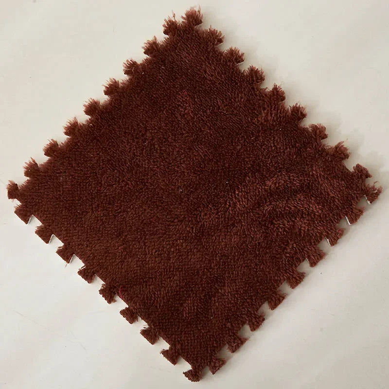 30X30cm DIY Jigsaw Shaggy Carpet Living Room Bedroom Soft Floor Area Rug Children Kids Magic Patchwork Plush Mat Baby Play Mats
