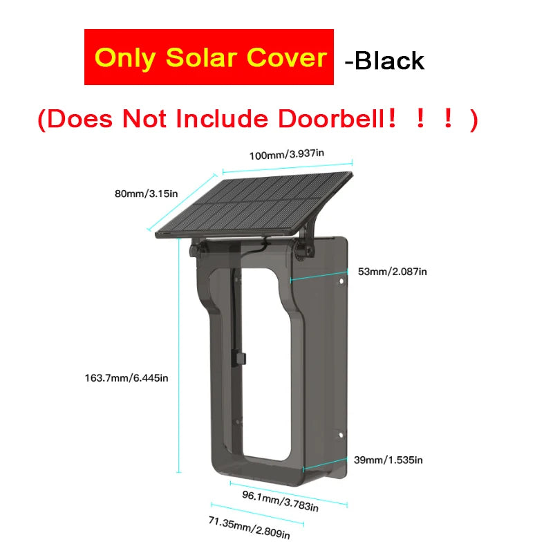 Tuya Outdoor Wireless Doorbell Solar Cover 1080P Video Intercom 2-way Audio Motion Detection Peephole Door Camera Wifi Doorbell