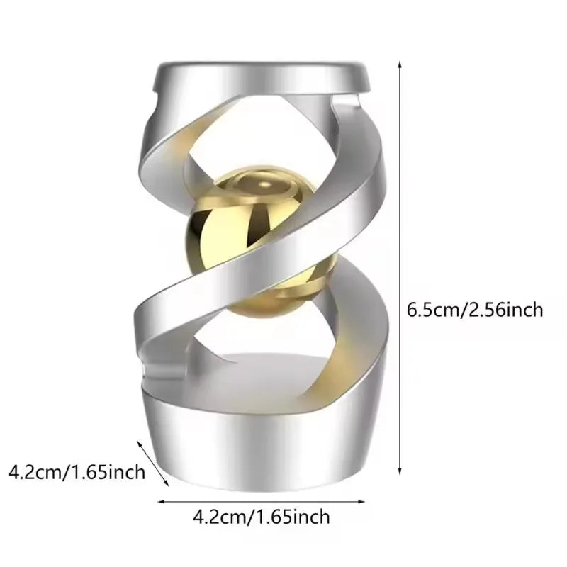 Aluminum Magnetic Levitation Kinetic Gyro | Floating Desktop Spinner Toy | Gravity-Defying Desk Decor for Focus & Relaxation