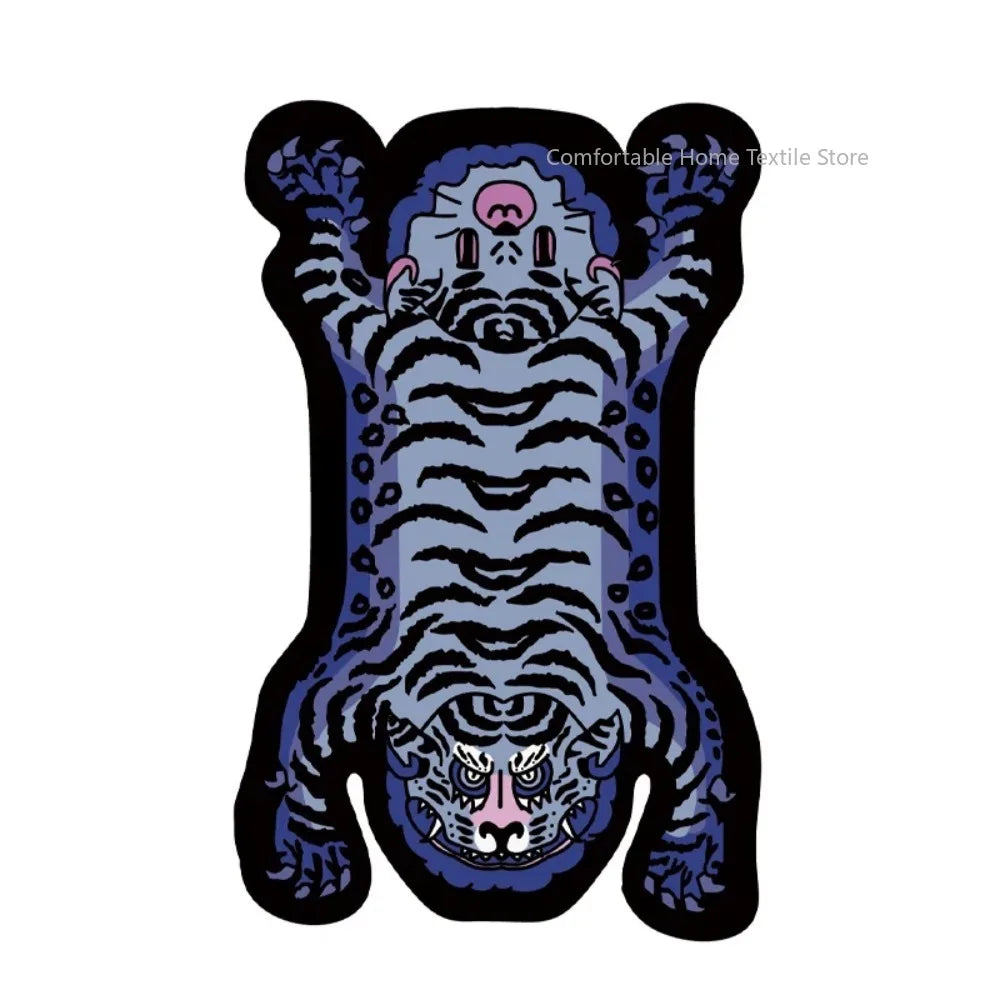 Carpet Living Room Cute Cartoon Tiger Decor Carpets Children Bedroom Bedside Large Area Rug Home Decoration Cloakroom Foot Mat