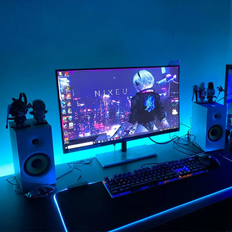 USB PC LED Strip Lights 24-34 Inch Computer RGBIC APP Music Sync Monitor Screen LED Backlight for Gaming Room Atmosphere Decor