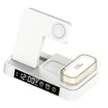 3 In 1 Wireless Charger 30W Stand Pad Alarm Clock Night Light Fast Charging Station Dock For iPhone Watch IWatch
