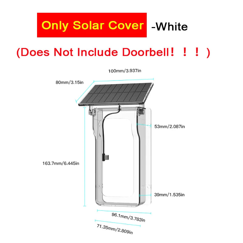 Tuya Outdoor Wireless Doorbell Solar Cover 1080P Video Intercom 2-way Audio Motion Detection Peephole Door Camera Wifi Doorbell
