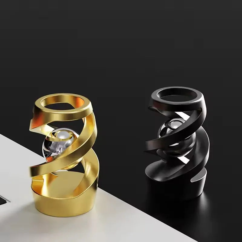 Aluminum Magnetic Levitation Kinetic Gyro | Floating Desktop Spinner Toy | Gravity-Defying Desk Decor for Focus & Relaxation